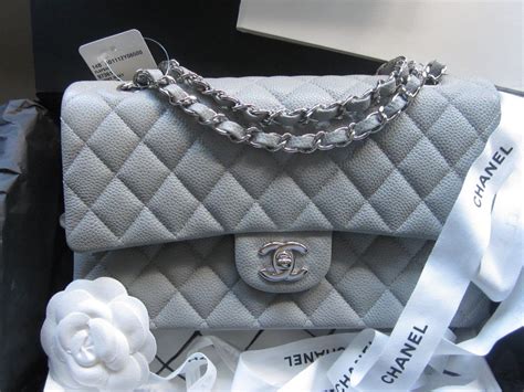 grey Chanel flap bag